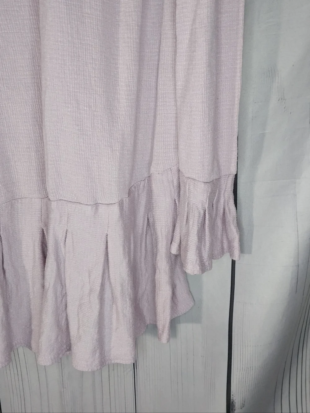 Free People Your Girl Ruffle-Hem Long Sleeve Tunic Boho Oversized Top - Picture 6 of 9